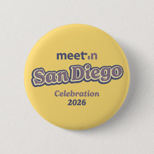 Bóton Redondo 5.08cm Botão Encontro-em San Diego 2026 - fundo claro