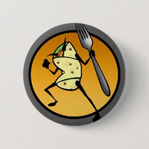 BÓTON REDONDO 5.08CM BOTÃO ENGRAÇADO DE BURRITO ROUND