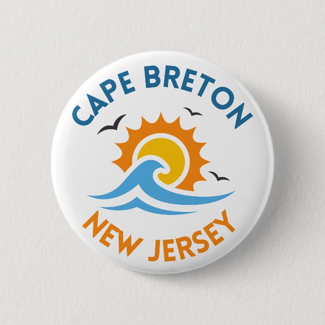 Bóton Redondo 5.08cm Botão Ensolarado de Cape Breton (Frente)