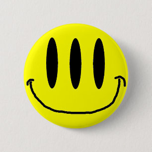 Bóton Redondo 5.08cm Botão Eyed 3 da cara