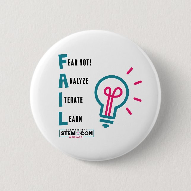 Bóton Redondo 5.08cm Botão FAIL (Frente)