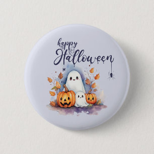 Bóton Redondo 5.08cm Botão Fantasma Spookie Halloween Pumpkin