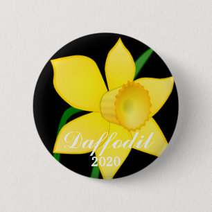 Bóton Redondo 5.08cm Botão Festival Daffodil