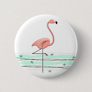 Bóton Redondo 5.08cm Botão Flamingo