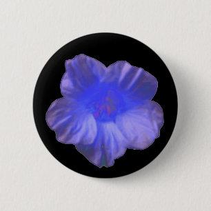Bóton Redondo 5.08cm Botão Flor Azul Nasturtium