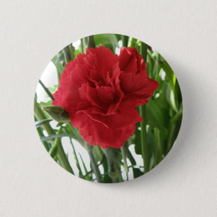 Bóton Redondo 5.08cm Botão Flor do Núcleo Vermelho