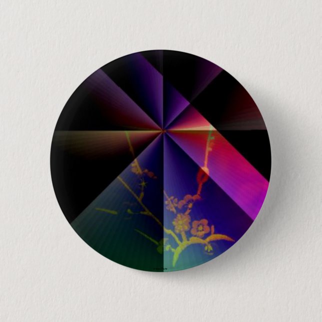 Bóton Redondo 5.08cm Botão Flor-Mei Hua-ameixa (Frente)