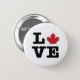 Bóton Redondo 5.08cm Botão Folha de Mapas de Amor do Canadá (Frente & Verso)