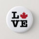 Bóton Redondo 5.08cm Botão Folha de Mapas de Amor do Canadá (Frente)