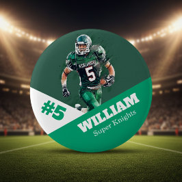 Bóton Redondo 5.08cm Botão fotodesportivo personalizado / futebol por p