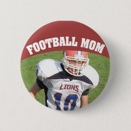 Bóton Redondo 5.08cm Botão Fotografia Personalizada da Mãe de Futebol