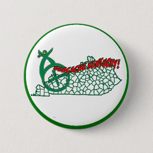 BÓTON REDONDO 5.08CM BOTÃO GEOCACHE KENTUCKY COUNTS & ESTADOS