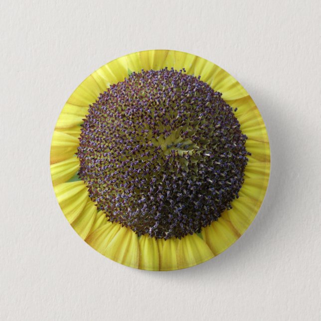 Bóton Redondo 5.08cm Botão girassol amarelo (Frente)