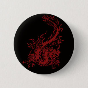 Bóton Redondo 5.08cm Botão Glaurung do Dragão Vermelho