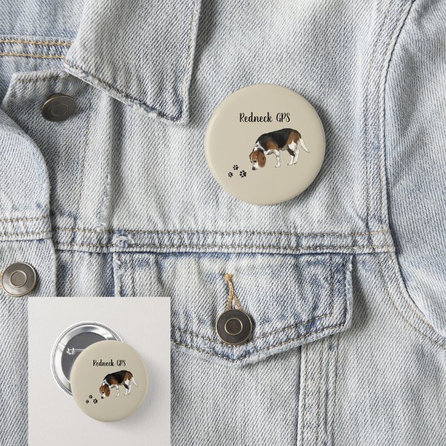 Bóton Redondo 5.08cm Botão GPS Redneck (Criador carregado)