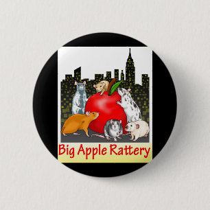 Bóton Redondo 5.08cm Botão grande de Apple Rattery