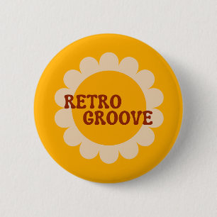 Bóton Redondo 5.08cm Botão Groove Retrô