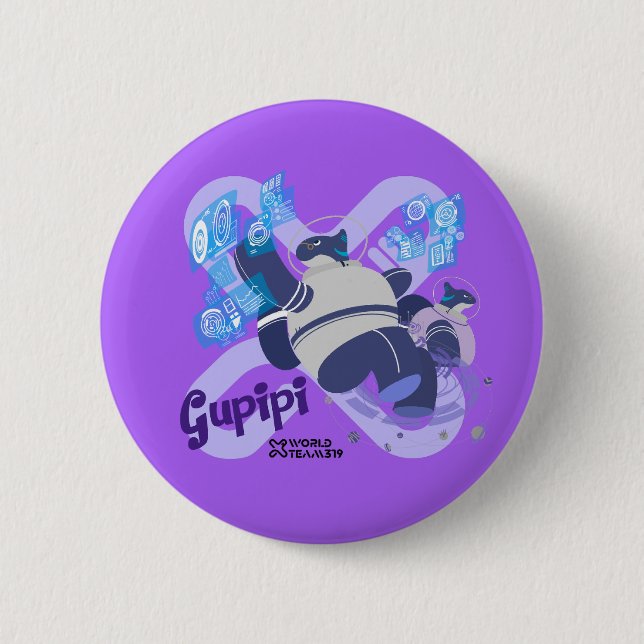 Bóton Redondo 5.08cm Botão Gupipi  (Frente)