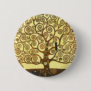 Bóton Redondo 5.08cm Botão Gustav Klimt Tree of Life