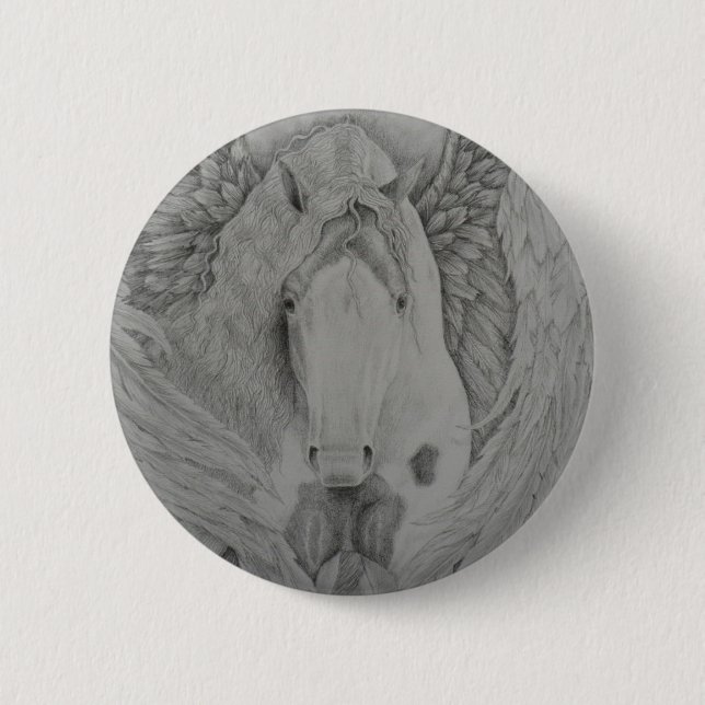 Bóton Redondo 5.08cm Botão Gypsy Pegasus (Frente)