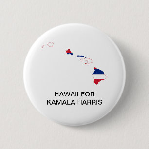Bóton Redondo 5.08cm Botão HAWAII para Kamala Harris 2020