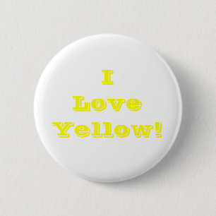 Bóton Redondo 5.08cm Botão I Love Yellow