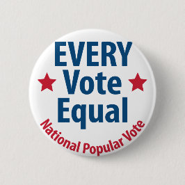 Bóton Redondo 5.08cm Botão Igual a Cada Voto