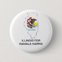 Botão ILLINOIS para Kamala Harris 2024