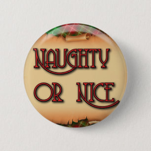 Bóton Redondo 5.08cm Botão impertinente ou agradável do Natal