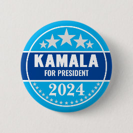 Bóton Redondo 5.08cm Botão Kamala Harris 2024 para Presidente