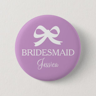 Bóton Redondo 5.08cm Botão lavanda de bridemaid roxo para festa de cas