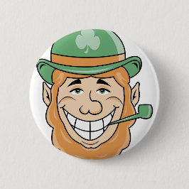 Bóton Redondo 5.08cm Botão Leprechaun Irlandês