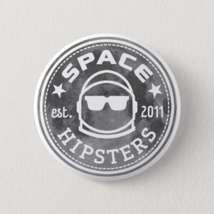 Bóton Redondo 5.08cm Botão lunar de Hipsters® Apollo 50 do espaço