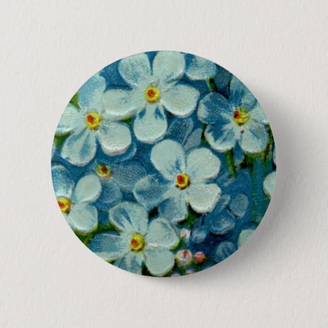 Bóton Redondo 5.08cm Botão maçónico do miosótis do Freemason (Frente)