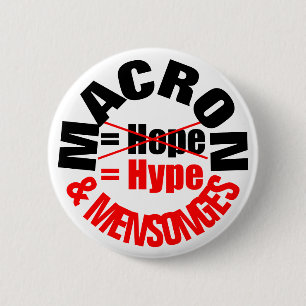 Bóton Redondo 5.08cm Botão MACRON Hype e Lie MENSONGES