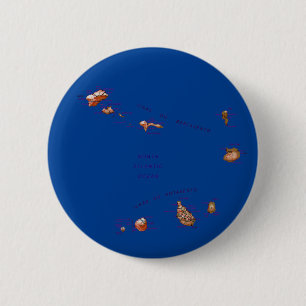 Bóton Redondo 5.08cm Botão Mapa de Cabo Verde
