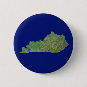 Bóton Redondo 5.08cm Botão Mapa do Kentucky