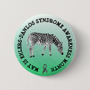 Bóton Redondo 5.08cm Botão Mês da síndrome de Ehlers-Danlos