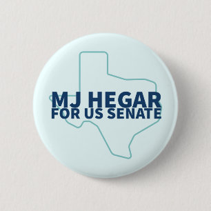 Bóton Redondo 5.08cm Botão MJ Hegar para Senado dos EUA