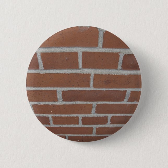 Bóton Redondo 5.08cm Botão Muro de Tijolos (Frente)