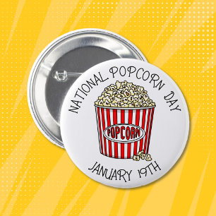 Bóton Redondo 5.08cm Botão Nacional do Dia 19 de janeiro da Popcorn