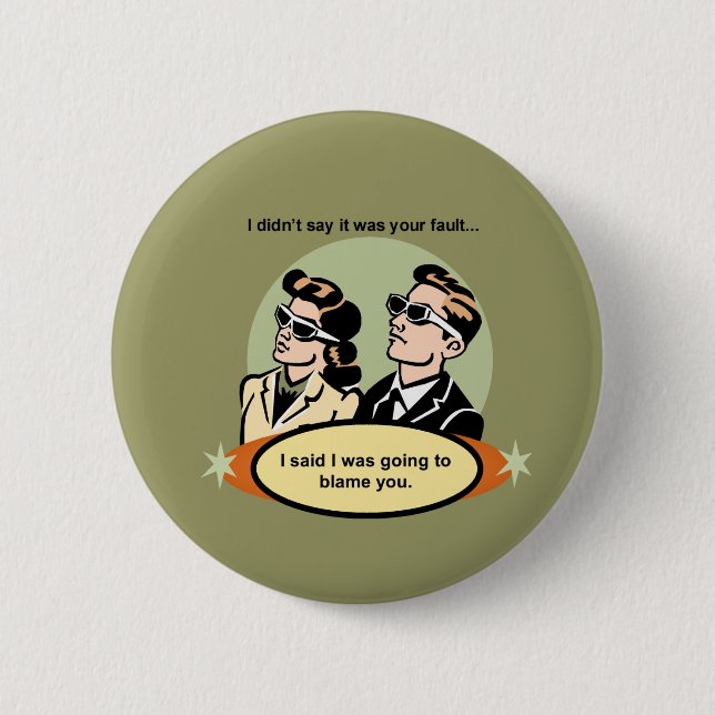 Bóton Redondo 5.08cm Botão Não Certo (Frente)