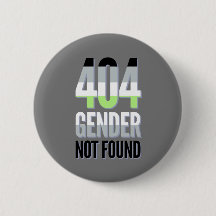Botão não encontrado do orgulho de Agender de 404