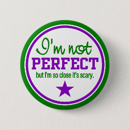 Bóton Redondo 5.08cm Botão NÃO PERFEITO - verde / roxo