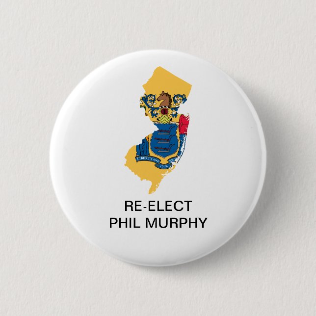 Bóton Redondo 5.08cm Botão NOVO JERSEY PARA PHIL MURPHY GOVERMOR (Frente)