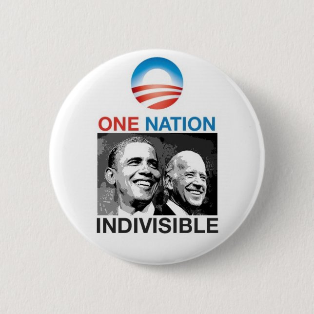 Bóton Redondo 5.08cm Botão Obama Biden '08 (Frente)