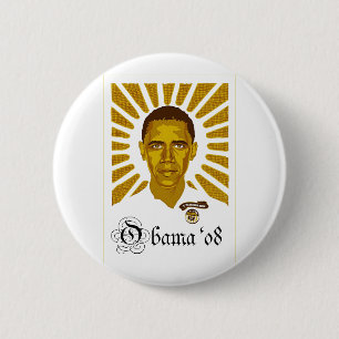 Bóton Redondo 5.08cm Botão oficial #7 de Obama