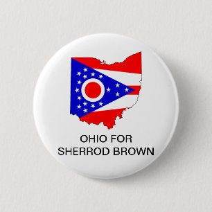 Bóton Redondo 5.08cm Botão OHIO para Sherrod Brown SENATE