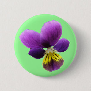 Bóton Redondo 5.08cm Botão Pansy bonito