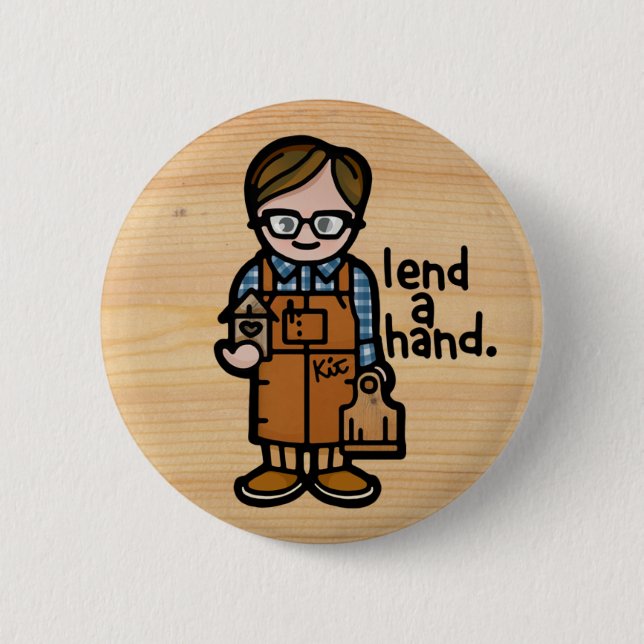 Bóton Redondo 5.08cm botão para o bib. do trabalho (Frente)